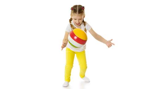 Child playing with a ball